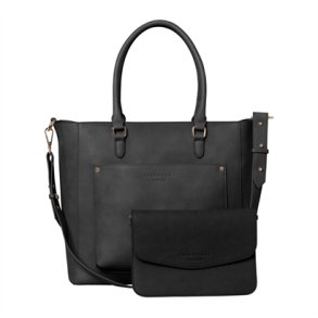 Rosemunde Shopper med Clutch Sort/Guld 