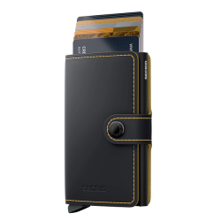 SECRID RFID Miniwallet Matte Kreditkortholder MM-Black &amp; Ochre