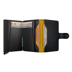 SECRID RFID Miniwallet Matte Kreditkortholder MM-Black &amp; Ochre