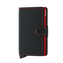 SECRID RFID Miniwallet Matte Kreditkortholder black/red