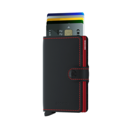 SECRID RFID Miniwallet Matte Kreditkortholder black/red