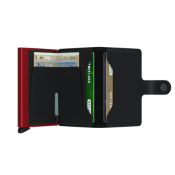 SECRID RFID Miniwallet Matte Kreditkortholder black/red