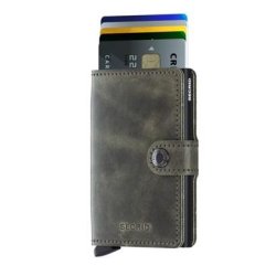 SECRID RFID Miniwallet Vintage Kreditkortholder Oliven/Sort