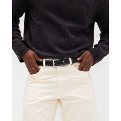 Saddler Grahn Flettet Lderblte Sort