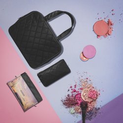 Secrets 3-delt Toilettaskest Sort Quilt 