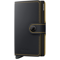 Secrid Miniwallet Matte Black & Ochre – front