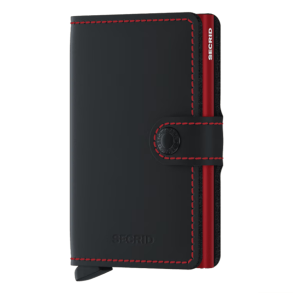 Secrid Miniwallet Matte Black & Red – forside lukket
