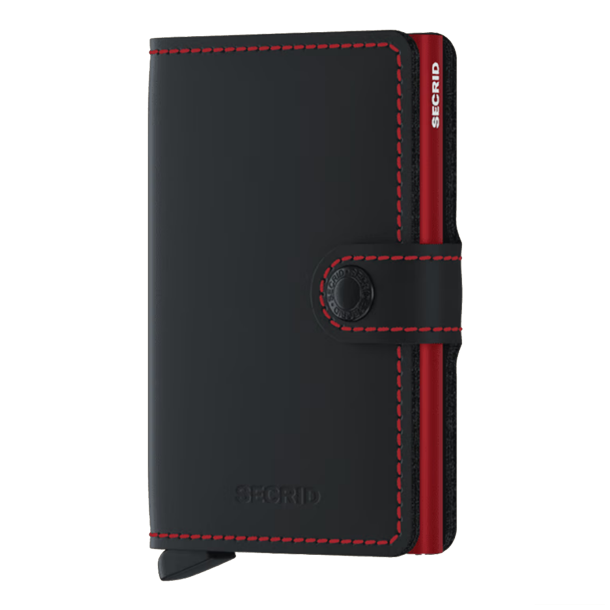 Secrid Miniwallet Matte Black & Red – forside lukket