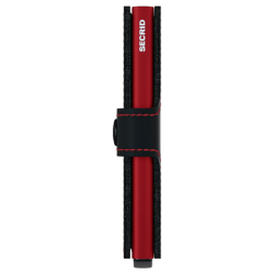 Secrid Miniwallet Matte Black & Red – slank profil set fra siden