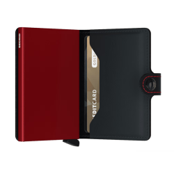 Secrid Miniwallet Matte Black & Red – ben med kortindsats