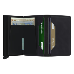 Secrid Slimwallet Vintage Black &ndash; indvendig med sedler og kreditkort