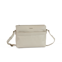 the monte skuldertaske i beige skind set forfra