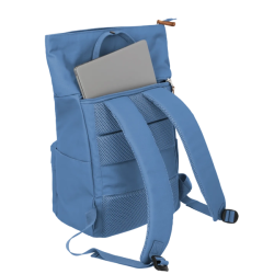 Travelite Basics rygsk med rollup i Denim