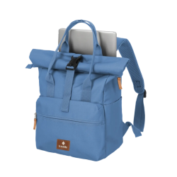 Travelite Basics rygsk med rollup i Denim