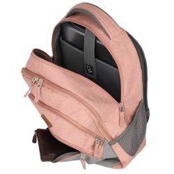 Travelite Basics Melange Rygsk 15" Rose/Gr 