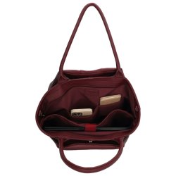 �ben Charm London Lyon vinr�d businessbag med indvendige lommer, mobiltelefon, pung og plads til en b�rbar computer.