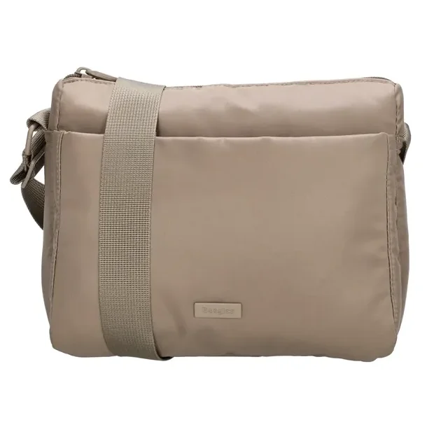 Beagles skuldertaske beige set forfra