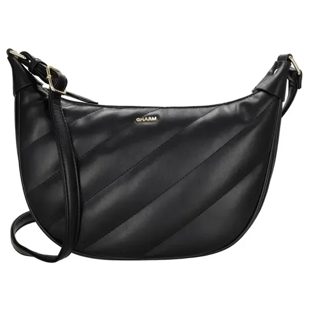 Charm London Via Dante skuldertaske sort set forfra