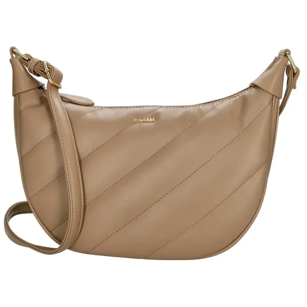 Charm London Via Dante skuldertaske taupe set forfra