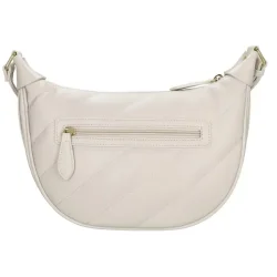 Charm London Via Dante skuldertaske beige bagside med lynl�slomme