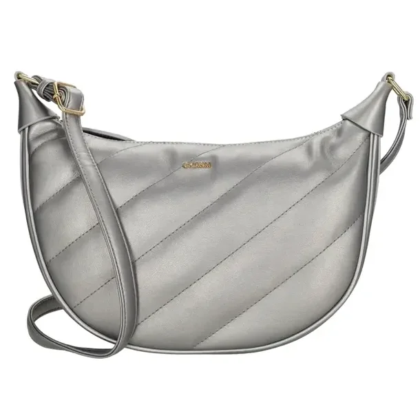 Charm London Via Dante skuldertaske s�lv set forfra