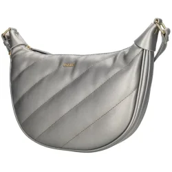 Charm London Via Dante skuldertaske s�lv skr� vinkel