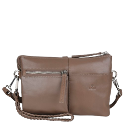 ADAX Amalfi Oxana clutch Latte Kalv