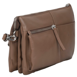 ADAX Amalfi Bertina Latte skuldertaske