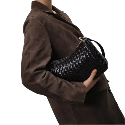 ADAX Skuldertaske Elenora M�rkebrun Kalv