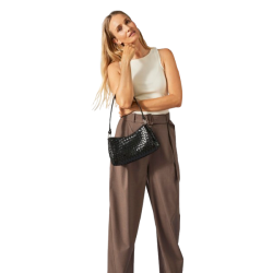 ADAX Salerno Eleonora skuldertaske Sort