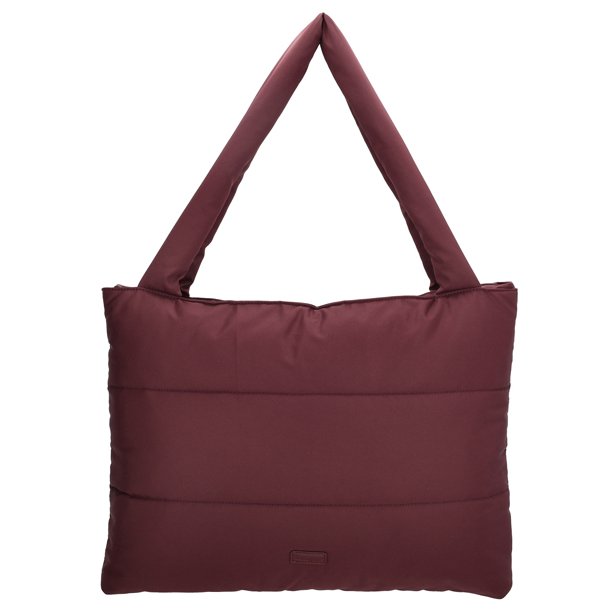 “Beagles Calvia shopper i bordeaux – stor quiltet shopper taske set forfra”