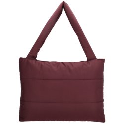 “Beagles Calvia shopper i bordeaux – quiltet shopper taske set bagfra”