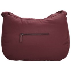 “Beagles Calvia skuldertaske bordeaux – bagside med lynlslomme”