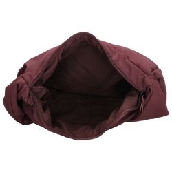 “Indvendigt rum i Beagles Calvia skuldertaske bordeaux – stort hovedrum med lynls”