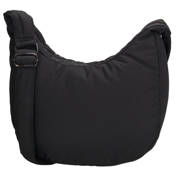 “Beagles Calvia skuldertaske sort – quiltet skuldertaske set forfra”