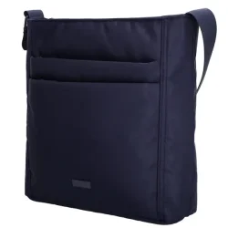 Beagles Duomo skuldertaske navy lodret model set fra siden