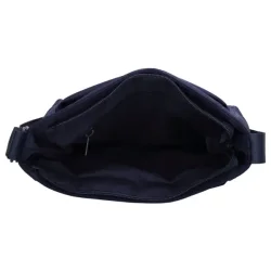 Beagles Duomo skuldertaske navy lodret model med �bent hovedrum