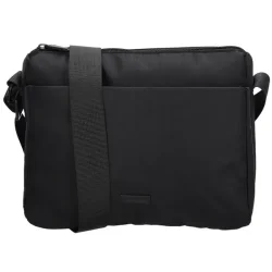 Beagles Duomo skuldertaske sort set forfra med justerbar skulderrem