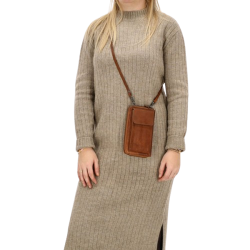 “Beagles Maspalomas mobiltaske cognac – bres crossbody af model”