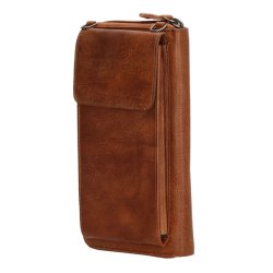 “Beagles Maspalomas mobiltaske cognac – skr vinkel, kompakt taske”