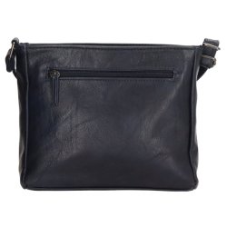 Navy Beagles Murcia skuldertaske set bagfra med lynlslomme.