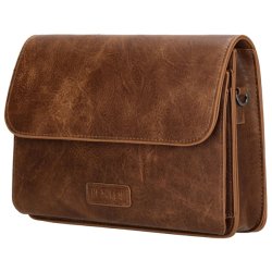 Beagles Murcia brun skuldertaske set skrt forfra