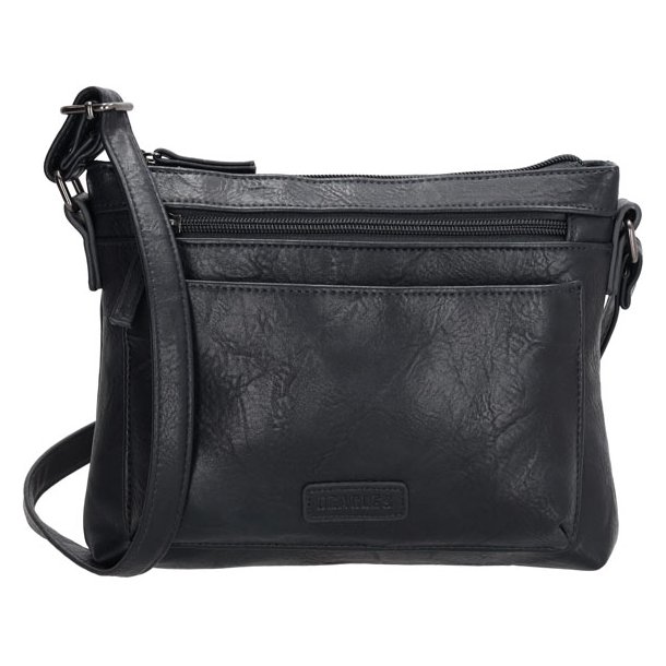 Beagles Murcia skuldertaske mrkebl forfra med lommer