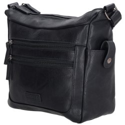 Beagles Murcia mrkebl skuldertaske skr vinkel med 2 frontlommer