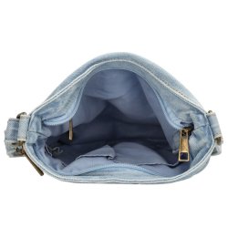 beagles tejeda skuldertaske lys denim indvendigt rum