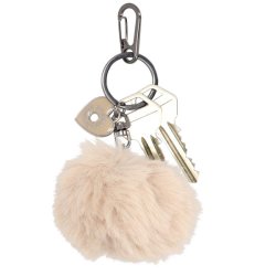 Charm London Buckingham nglering beige med fluffy pompon