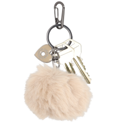 Charm London Buckingham beige pompon nglering med ngler