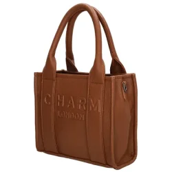 Brun Charm London Bond hndtaske set fra siden