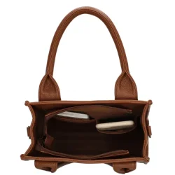 Charm London Bond hndtaske brun med bent rum og plads til tilbehr