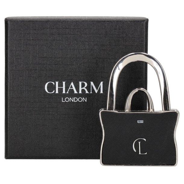 Charm London taskeholder i metal ved gaveske